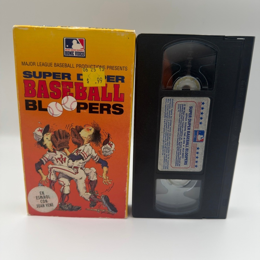 Super Duper Baseball Bloopers VHS 1989 MLB Productions Orion Home Video 90002D